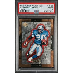 1996 Upper Deck Hot Properties Gold #HT-20 Barry Sanders Thurman Thomas PSA 8
